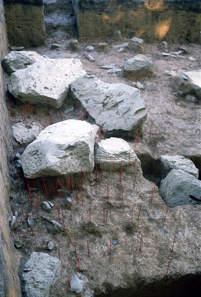 　3万年前の石器（せっき）製作跡